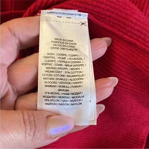 Ralph Lauren black label Elegant Red Turtleneck Sweater, S - Picture 13 of 13